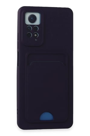 Uray store Xiaomi Redmi Note 11 Pro Kılıf Kelvin Kartvizitli Silikon - Derin Mor