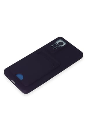 Uray store Xiaomi Redmi Note 11 Pro Kılıf Kelvin Kartvizitli Silikon - Derin Mor