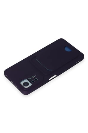 Uray store Xiaomi Redmi Note 11 Pro Kılıf Kelvin Kartvizitli Silikon - Derin Mor