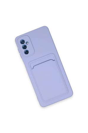 Uray store Samsung Galaxy A14 4G Kılıf Kelvin Kartvizitli Silikon - Lila