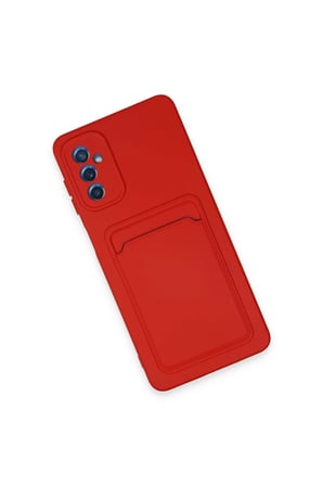 Uray store Samsung Galaxy A14 4G Kılıf Kelvin Kartvizitli Silikon - Kırmızı
