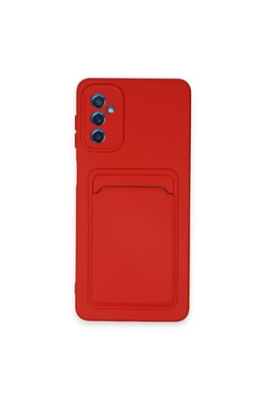 Uray store Samsung Galaxy A14 4G Kılıf Kelvin Kartvizitli Silikon - Kırmızı