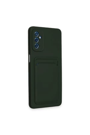 Uray store Samsung Galaxy A14 4G Kılıf Kelvin Kartvizitli Silikon - Koyu Yeşil