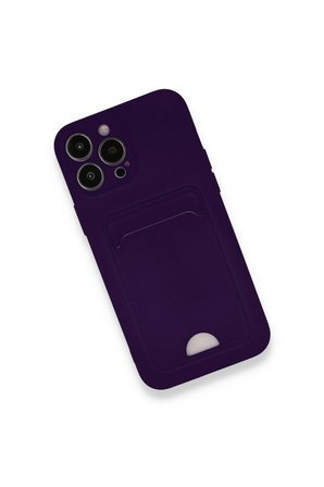 Uray store Apple iPhone 12 Pro Max Kılıf Kelvin Kartvizitli Silikon - Derin Mor