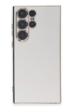 Uray store Samsung Galaxy S23 Ultra Kılıf Volet Silikon - Beyaz