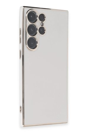 Uray store Samsung Galaxy S23 Ultra Kılıf Volet Silikon - Beyaz
