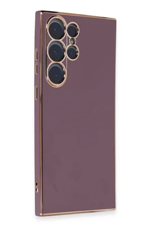 Uray store Samsung Galaxy S23 Ultra Kılıf Volet Silikon - Mor