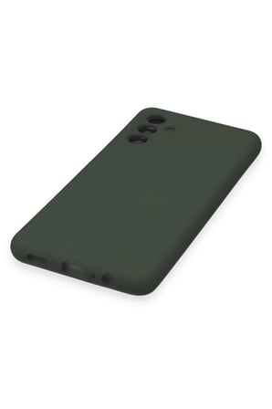 Uray store Samsung Galaxy A14 4G Kılıf Nano içi Kadife Silikon - Koyu Yeşil