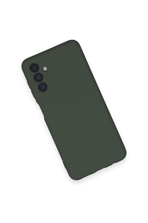 Uray store Samsung Galaxy A14 4G Kılıf Nano içi Kadife Silikon - Koyu Yeşil