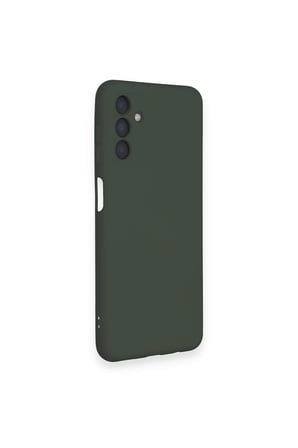 Uray store Samsung Galaxy A14 4G Kılıf Nano içi Kadife Silikon - Koyu Yeşil