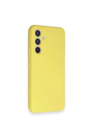 Uray store Samsung Galaxy A34 5G Kılıf Nano içi Kadife Silikon - Sarı
