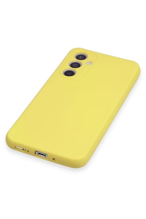 Uray store Samsung Galaxy A34 5G Kılıf Nano içi Kadife Silikon - Sarı