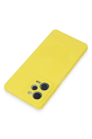 Uray store Xiaomi Redmi Note 12 Pro 5G Kılıf Nano içi Kadife Silikon - Sarı