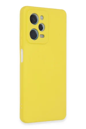 Uray store Xiaomi Redmi Note 12 Pro 5G Kılıf Nano içi Kadife Silikon - Sarı