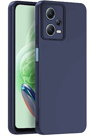 Uray store Xiaomi Redmi Note 12 Pro 5G Kılıf Nano içi Kadife Silikon - Lacivert