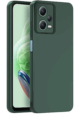 Uray store Xiaomi Redmi Note 12 Pro 5G Kılıf Nano içi Kadife Silikon - Koyu Yeşil