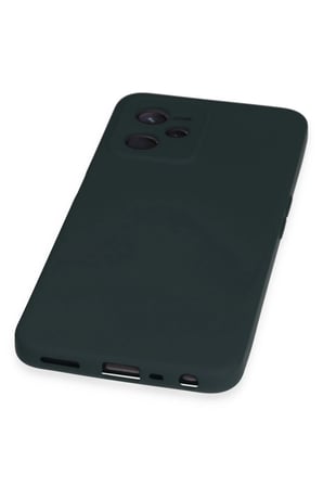 Uray store Realme C35 Kılıf Nano içi Kadife Silikon - Koyu Yeşil
