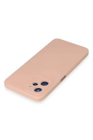 Uray store Realme C35 Kılıf Nano içi Kadife Silikon - Pudra