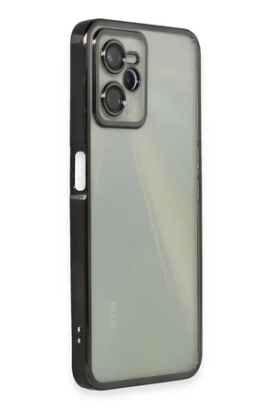 Uray store Realme C35 Kılıf Razer Lensli Silikon - Siyah