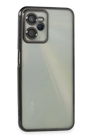 Uray store Realme C35 Kılıf Razer Lensli Silikon - Siyah