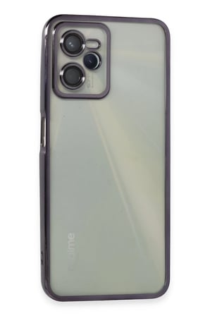 Uray store Realme C35 Kılıf Razer Lensli Silikon - Mor