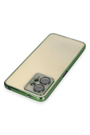 Uray store Xiaomi Redmi Note 12 4G Kılıf Razer Lensli Silikon - Yeşil
