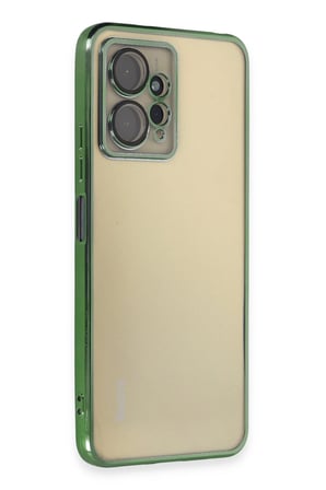 Uray store Xiaomi Redmi Note 12 4G Kılıf Razer Lensli Silikon - Yeşil