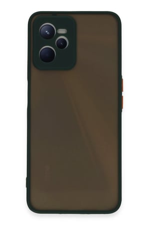Uray store Realme C35 Kılıf Montreal Silikon Kapak - Yeşil