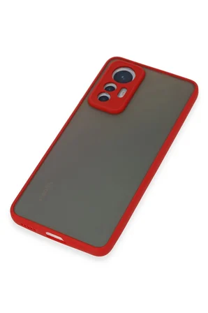 Uray store Xiaomi Mi 12 Lite Kılıf Montreal Silikon Kapak - Kırmızı