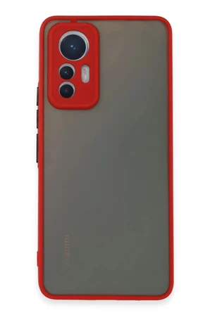Uray store Xiaomi Mi 12 Lite Kılıf Montreal Silikon Kapak - Kırmızı