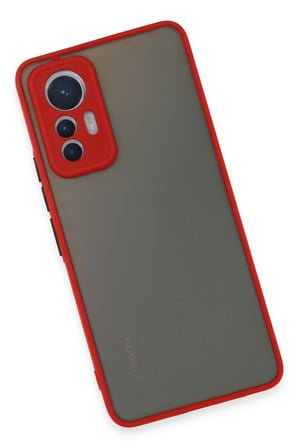 Uray store Xiaomi Mi 12 Lite Kılıf Montreal Silikon Kapak - Kırmızı