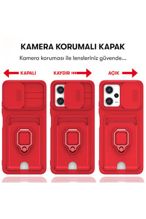 Uray store Xiaomi Poco X5 5G Kılıf Zuma Kartvizitli Yüzüklü Silikon - Pembe