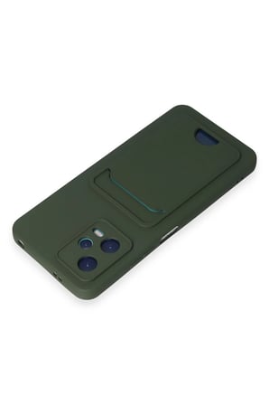 Uray store Xiaomi Poco X5 5G Kılıf Kelvin Kartvizitli Silikon - Koyu Yeşil