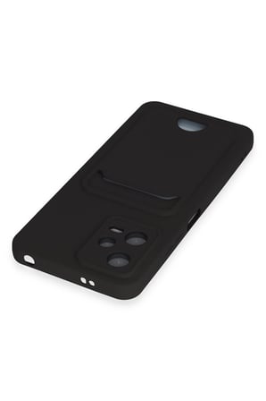 Uray store Xiaomi Poco X5 5G Kılıf Kelvin Kartvizitli Silikon - Siyah