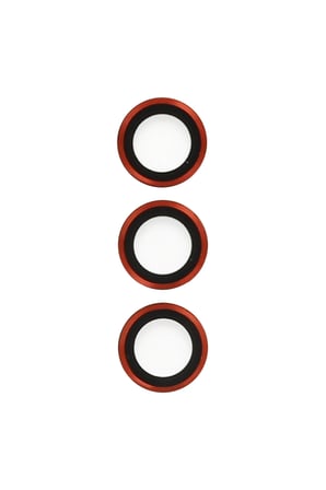 Uray store Samsung Galaxy S23 Metal Kamera Lens - Kırmızı