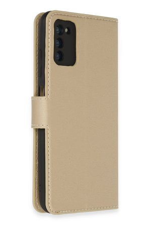 Uray store Samsung Galaxy A03S Kılıf Trend S Plus Kapaklı Kılıf - Gold