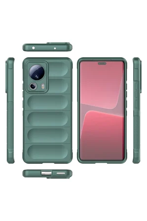 Uray store Xiaomi Mi 13 Lite Kılıf Optimum Silikon - Koyu Yeşil