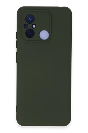 Uray store Xiaomi Redmi 12C Kılıf Nano içi Kadife Silikon - Koyu Yeşil