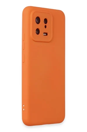 Uray store Xiaomi Mi 13 Kılıf Nano içi Kadife Silikon - Turuncu