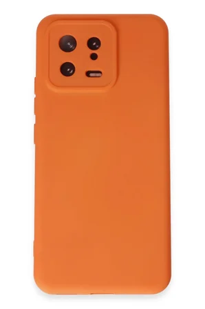Uray store Xiaomi Mi 13 Kılıf Nano içi Kadife Silikon - Turuncu