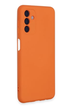 Uray store Samsung Galaxy A24 4G Kılıf Nano içi Kadife Silikon - Turuncu