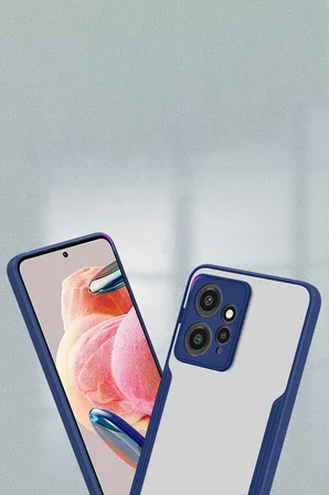 Uray store Xiaomi Redmi Note 12 4G Kılıf Platin Silikon - Mavi