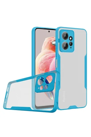 Uray store Xiaomi Redmi Note 12 4G Kılıf Platin Silikon - Mavi