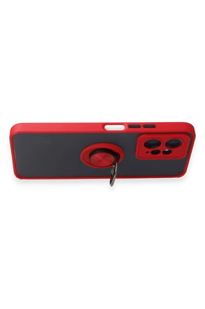 Uray store Xiaomi Redmi Note 12 4G Kılıf Montreal Yüzüklü Silikon Kapak - Kırmızı