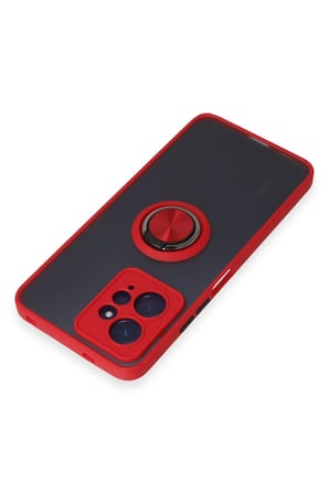 Uray store Xiaomi Redmi Note 12 4G Kılıf Montreal Yüzüklü Silikon Kapak - Kırmızı