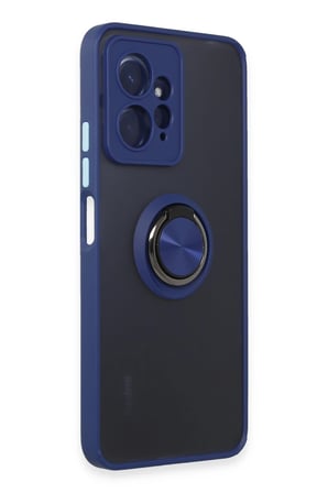 Uray store Xiaomi Redmi Note 12 4G Kılıf Montreal Yüzüklü Silikon Kapak - Lacivert