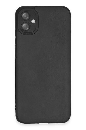 Uray store Samsung Galaxy A04E Kılıf Loop Deri Silikon - Siyah