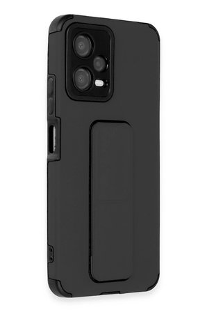Uray store Xiaomi Poco X5 5G Kılıf Mega Standlı Silikon - Siyah
