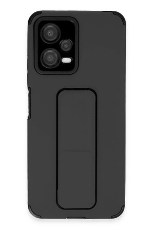 Uray store Xiaomi Poco X5 5G Kılıf Mega Standlı Silikon - Siyah