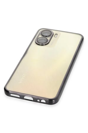 Uray store Vivo Y16 Kılıf Razer Lensli Silikon - Siyah